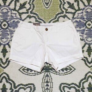 Women's OLD NAVY Perfect Khakis Shorts Sz 2 Low Rise Stretch White NWT